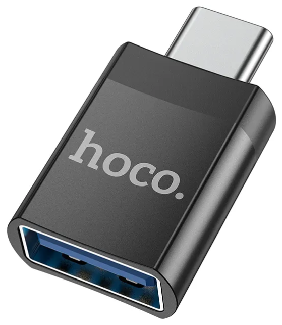 Переходник HOCO UA17 USB to Type-C, черный