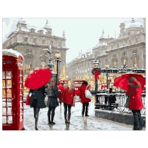 Алмазная мозаика на подрамнике 40х50 см полная выкладка Лондон ТМ Цветной