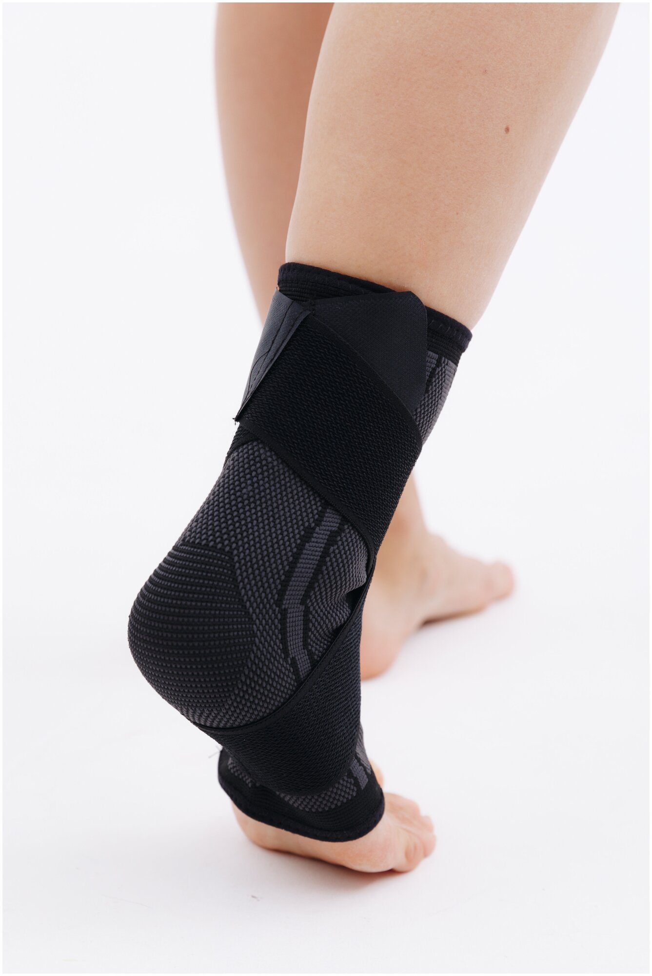 Эластичный бандаж на ногу MyBalance, суппорт голеностопного сустава XL