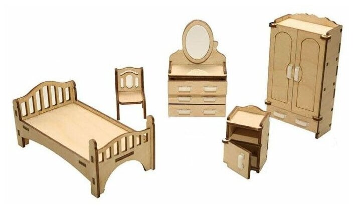 Набор мебели для кукол Лесная мастерская "Спальня" (2367348)