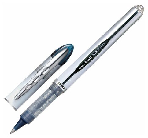 Ручка-роллер UNI-BALL (Япония) "Vision Elite" синяя узел 0 8 мм линия письма 0 6 мм, 3 шт