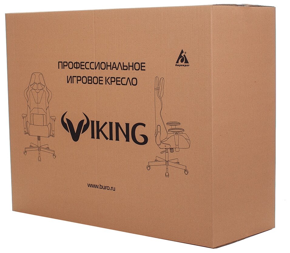 Кресло игровое БЮРОКРАТ VIKING, на колесиках, искусственная кожа, синий [viking 2 aero blue] - фото №8