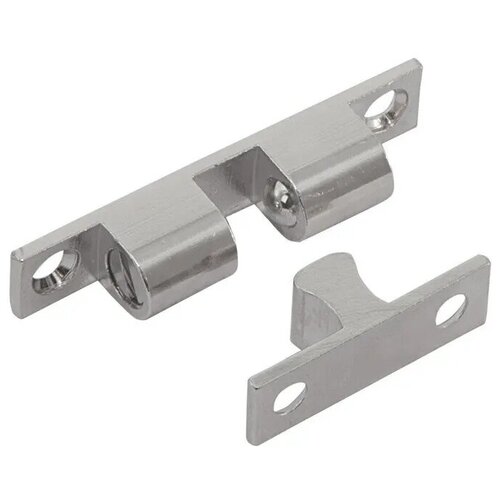 Защелка шариковая мебельная накладная, никель, L-50 мм, 1 шт