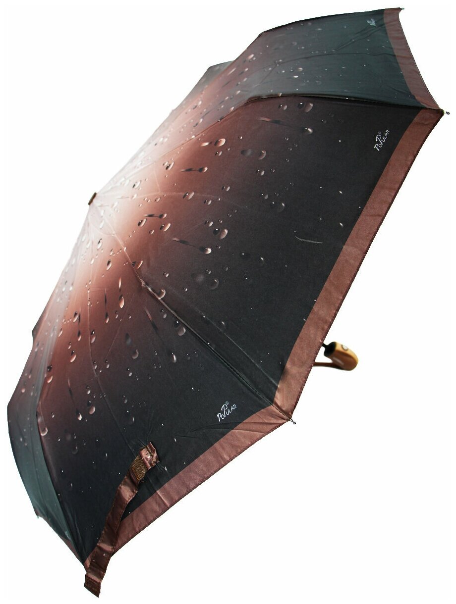 Женский складной зонт Rain-Brella 182/шоколадный