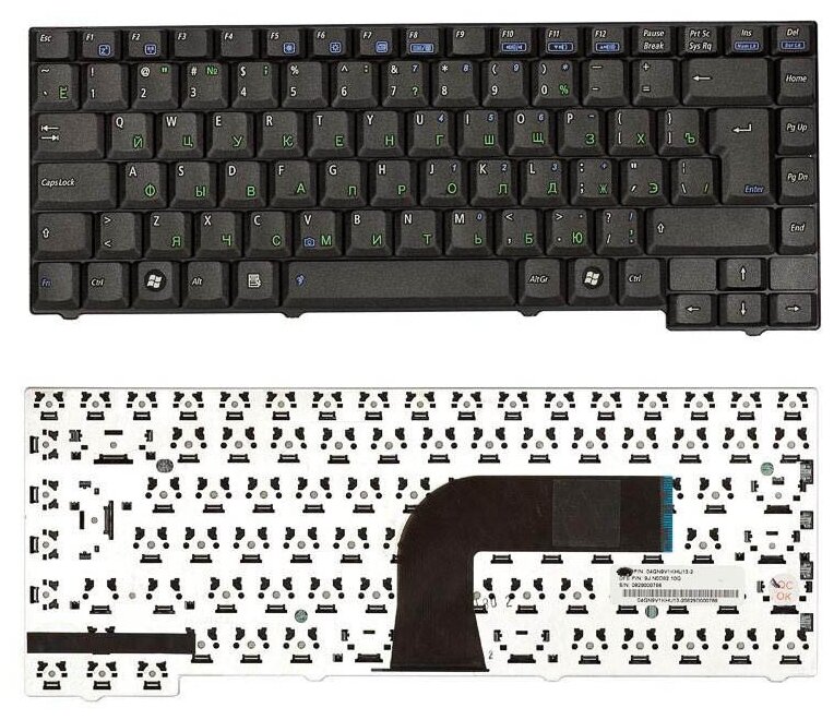 Клавиатура для ноутбука Asus A4D русская черная Г-образный Enter 1070₽