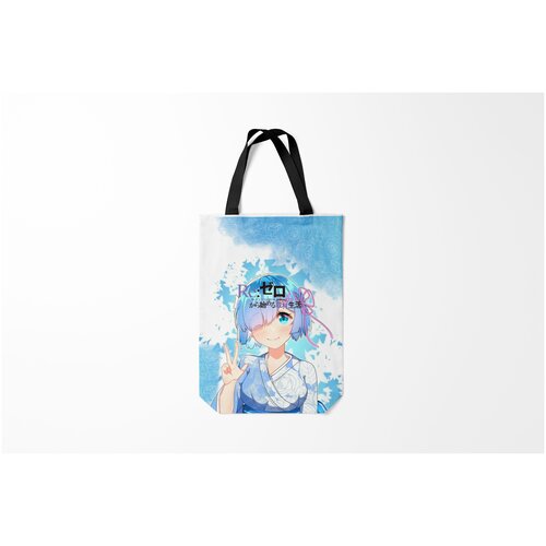 фото Сумка-шоппер / 31х42 см / аниме / re zero. жизнь с нуля в альтернативном мире rem zero burnettie