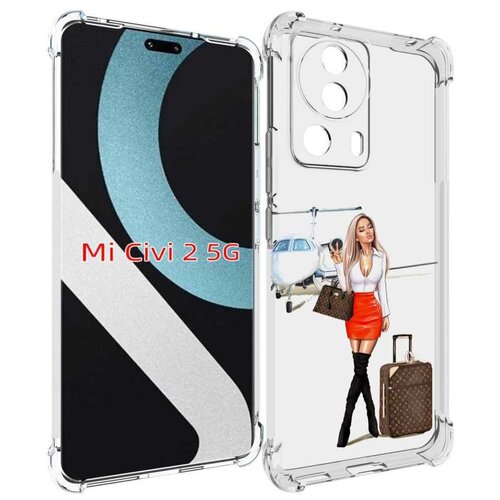 Чехол MyPads Деловая-девушка женский для Xiaomi Civi 2 задняя-панель-накладка-бампер