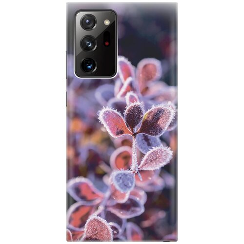 фото Силиконовый чехол на samsung galaxy note 20 ultra / самсунг ноут 20 ультра с принтом "иней на листочках gosso