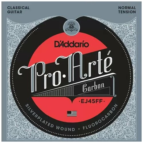 D`ADDARIO EJ45FF PRO-ARTE CARBON, DYNACORE BASSES, NORMAL TENSION струны для классической гитары, нормальное натяжение