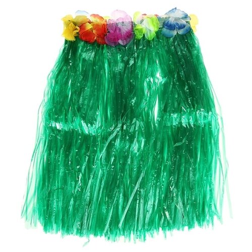 фото Гавайская юбка, цвет зелёный, 40 см страна карнавалия