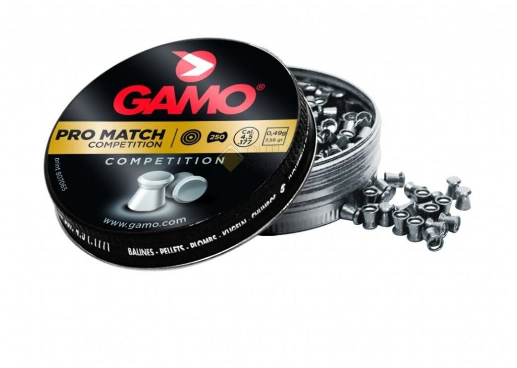 Пули пневматические GAMO Pro Match 4,5 мм 0,49 гр (250 шт.) (AG-6321824)