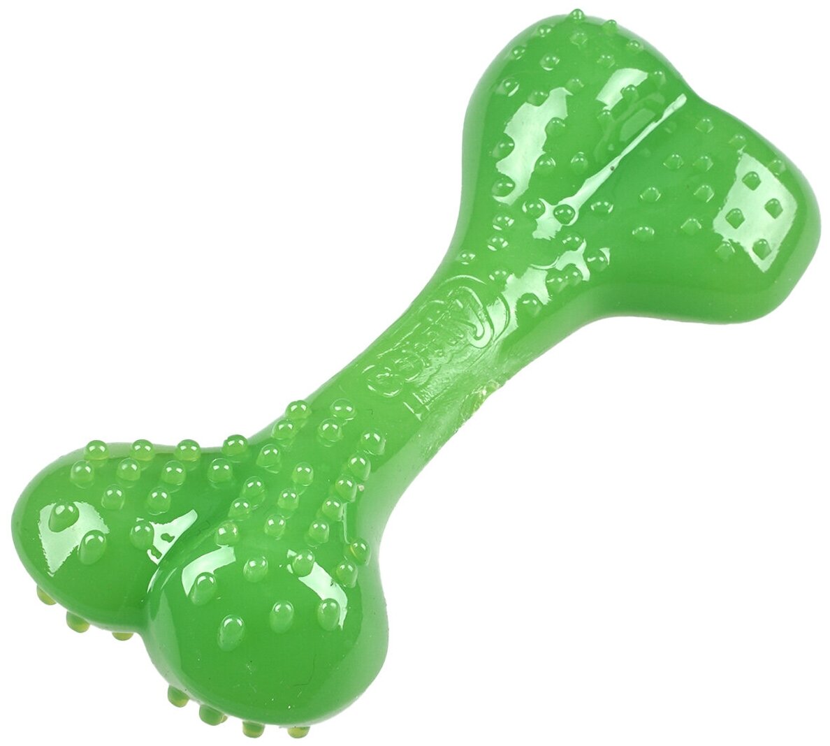 Игрушка для собак COMFY by AQUAEL MINT Косточка с ароматом мяты, 8.5 см, зеленая - фотография № 1