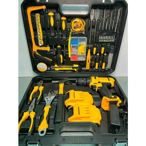 Набор инструментов для дома шуруповерт от аккумулятора 21В 24Hm 2 АКБ 767000₽