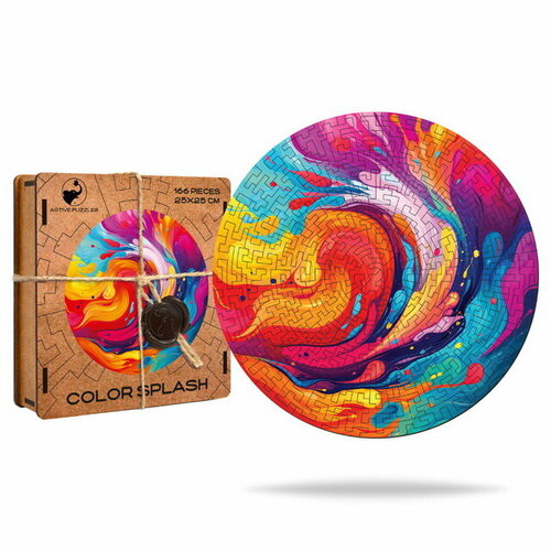 Active Puzzles Деревянный пазл Цветной Всплеск 25*25 см, 166 элементов Color-splash-puzzles