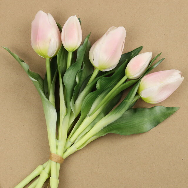 EDG Силиконовые цветы Тюльпаны Piccola Ragazza 5 шт, 28 см нежно-розовые 216003,15