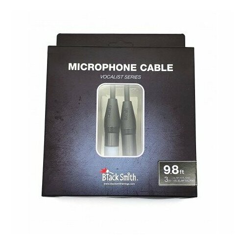 Кабель аудио 1xXLR - 1xXLR BlackSmith Microphone Cable Vocalist Series 9.8ft VS-XLRFTXLRM3