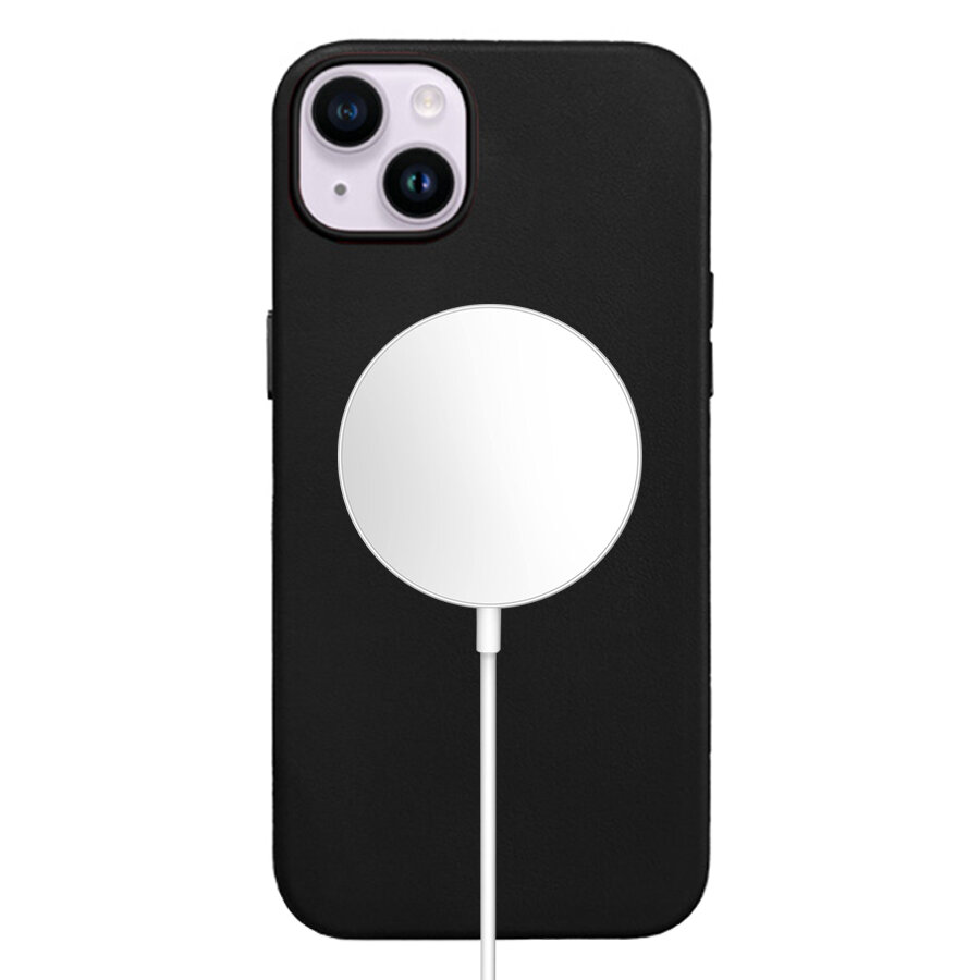 Чехол Leather Case with MagSafe KZDOO Mag Noble Collection для iPhone 14 6.1", черный (7)