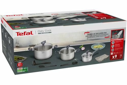 Набор посуды Tefal Daily Cook 9 предметов G712S974