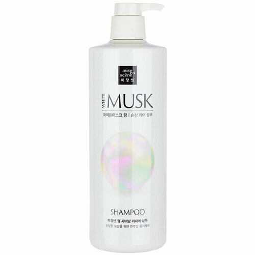 Шампунь для волос с жемчужной пудрой с ароматом белого мускуса Mise En Scene Pearl Shining Musk Shampoo, 1000 мл