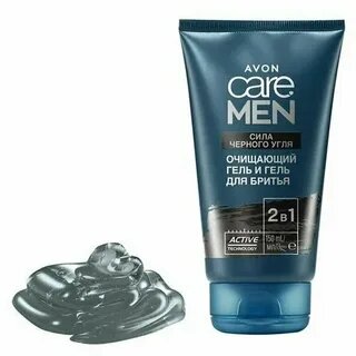 Очищающий гель и гель для бритья Avon Care Men "Сила черного угля" 150 мл