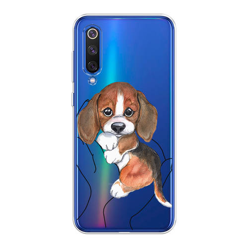 Силиконовый чехол на Xiaomi Mi9 SE / Сяоми Mi 9 SE Бигль в ладошках, прозрачный