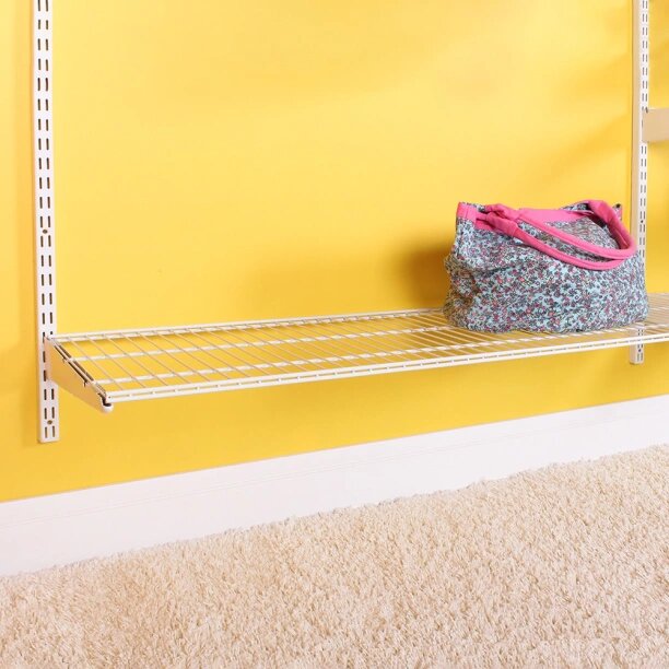 фото Полка металлическая Larvij 120,3 х 40,6 см белая для гардеробной системы Larvij