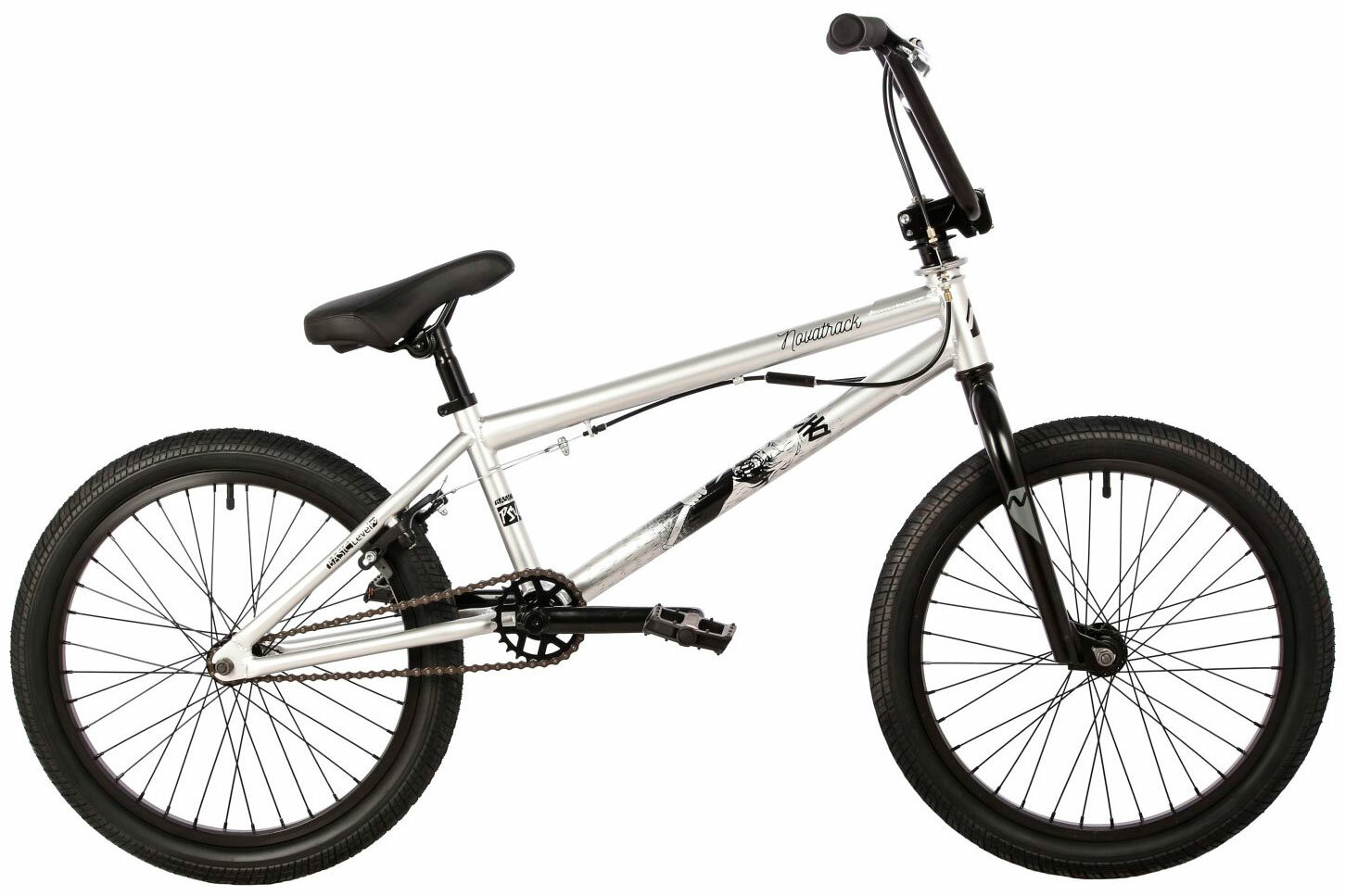 Велосипед BMX Novatrack PSYCHO 20" 10" серебристый 20BMX. PSYCHO. SL23 2023