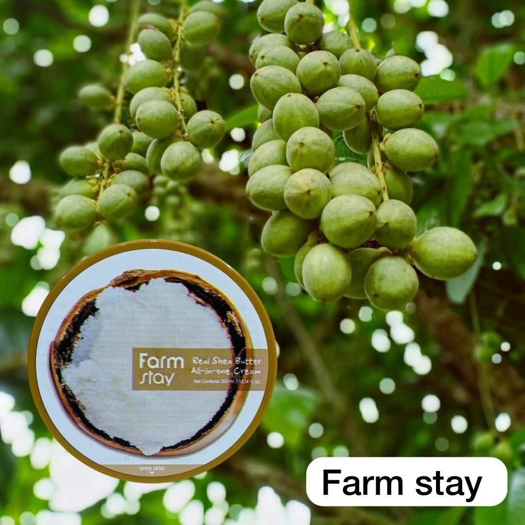 Многофункциональный крем с маслом ши FarmStay Real Shea Butter All-In-One Cream 300 мл - фото №17