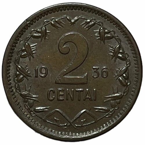 Литва 2 цента 1936 г. (Лот №2)