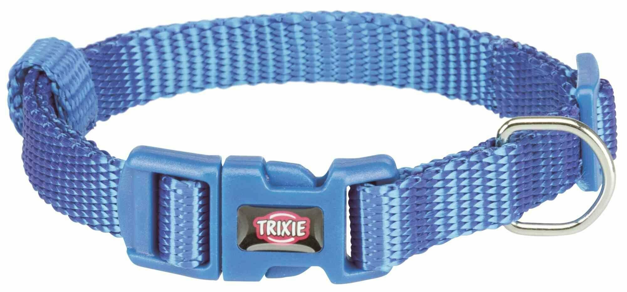 Для ежедневного использования ошейник TRIXIE Premium S-M, обхват шеи 30-45 см, 1 шт, синий/черный, M