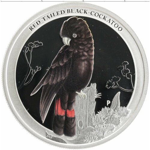 Клуб Нумизмат Монета 50 центов Австралии 2013 года Серебро Птицы Австралии - Краснохвостый черный какаду