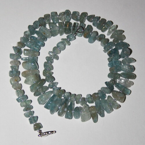 фото Бусы true stones, аквамарин, длина 49 см, голубой