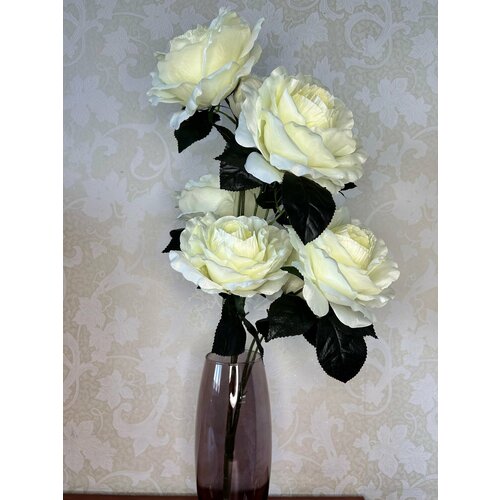 Розы Гиганты Белые, искусственные цветы, Декор для дома