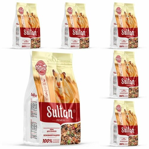 SULTAN PREMIUM Полнорационный корм для хомяков, 400 г, 6 шт