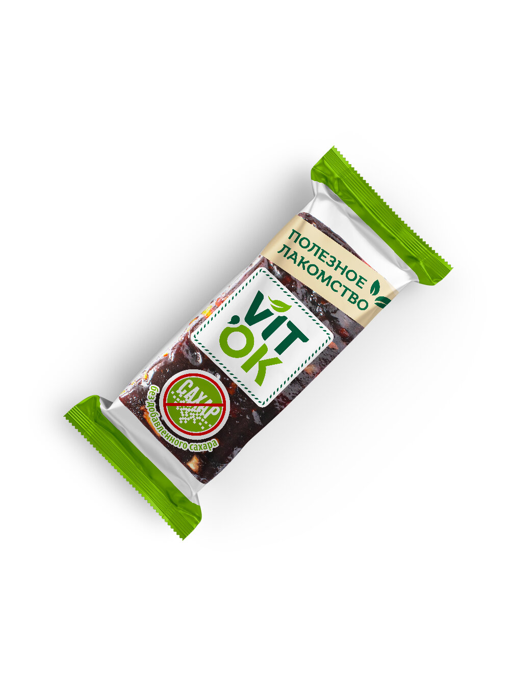 Конфета-батончик Vitok 100% натуральная полезная без сахара Чернослив и орехи, 2 шт по 400 г