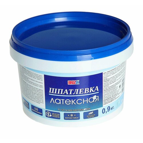 Шпатлёвка латексная Brozex, 0,9 кг шпатлёвка латексная brozex 0 9 кг