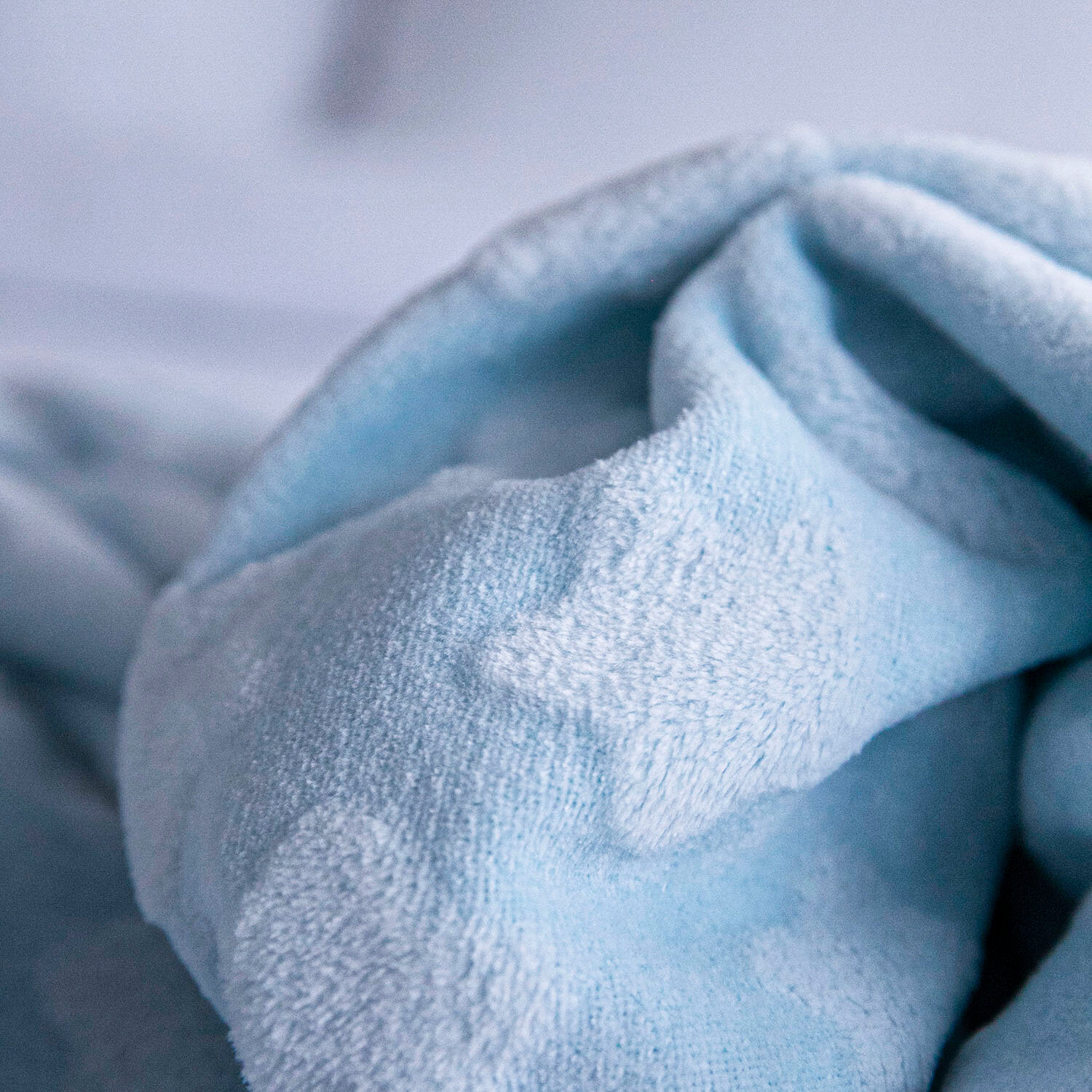 Плед детский для новорожденных плюшевый 100х118 в кроватку, коляску голубой "Звезды" Baby Nice