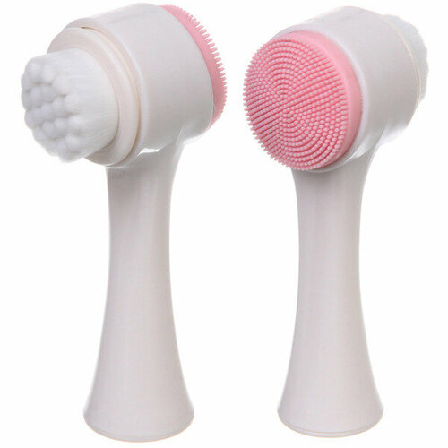 Щетка для лица косметическая двухстороняя KLEVER цвет белый 12553 см в пластиковой коробке 48900₽