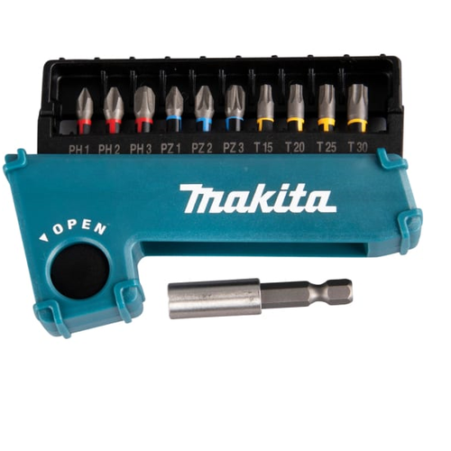 Набор бит Makita E-03567 (11пред.) для шуруповертов 6pcs anti non slip screwdriver bit set s2 alloy steel screwdriver magnetic electric impact 50mm ph1 ph2 ph3 pz1 pz2 pz3 tool set