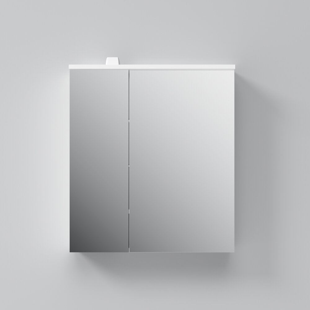 Зеркальный шкаф AM.PM Spirit V2.0 M70AMCR0601WG с LED-подсветкой, правый, 60 см, цвет белый, глянец