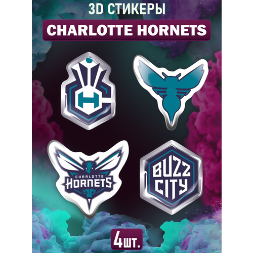 Наклейки на телефон 3D стикеры Charlotte Hornets Шарлотт Хорнетс уильямс д подменыш