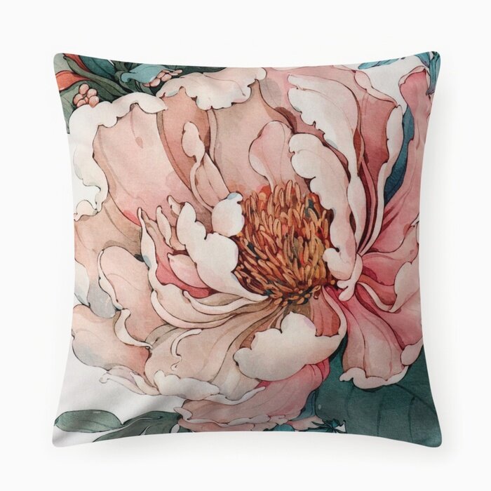 Чехол на подушку Этель "Peony", 40*40 см, 100 п\э, велюр