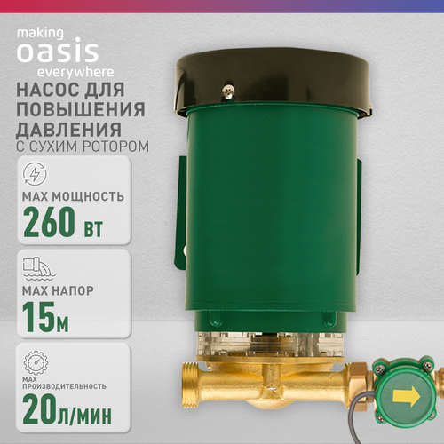 Насос поверхностный для повышения давления воды c сухим ротором CS-15/15, электрический циркуляционный