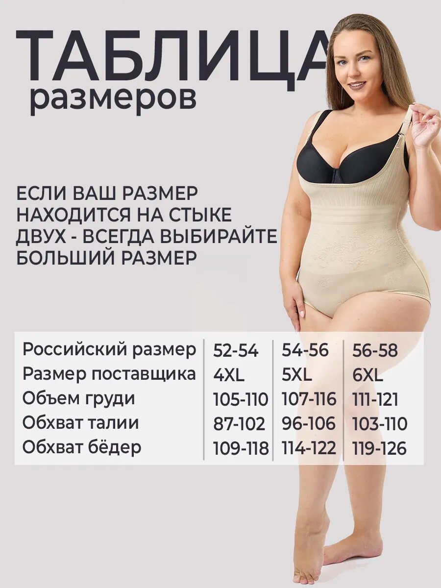 Изображение Боди, размер 6XL, телесный