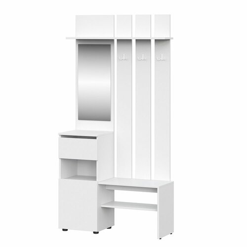 Вешалка с зеркалом Токио белая 5900₽