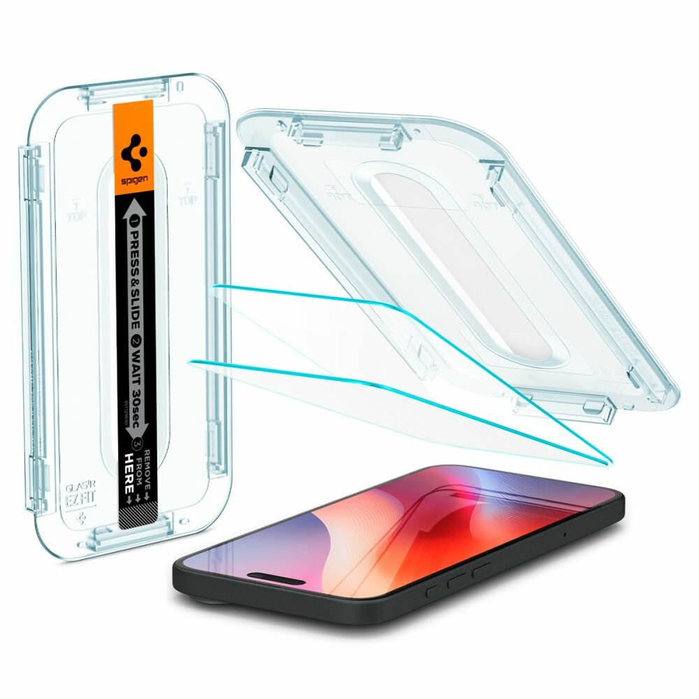 Защитное стекло SPIGEN GLAS.TR 2-PACK iPhone 15 /16 прозрачное ( 2шт в упаковке ) — фото 1