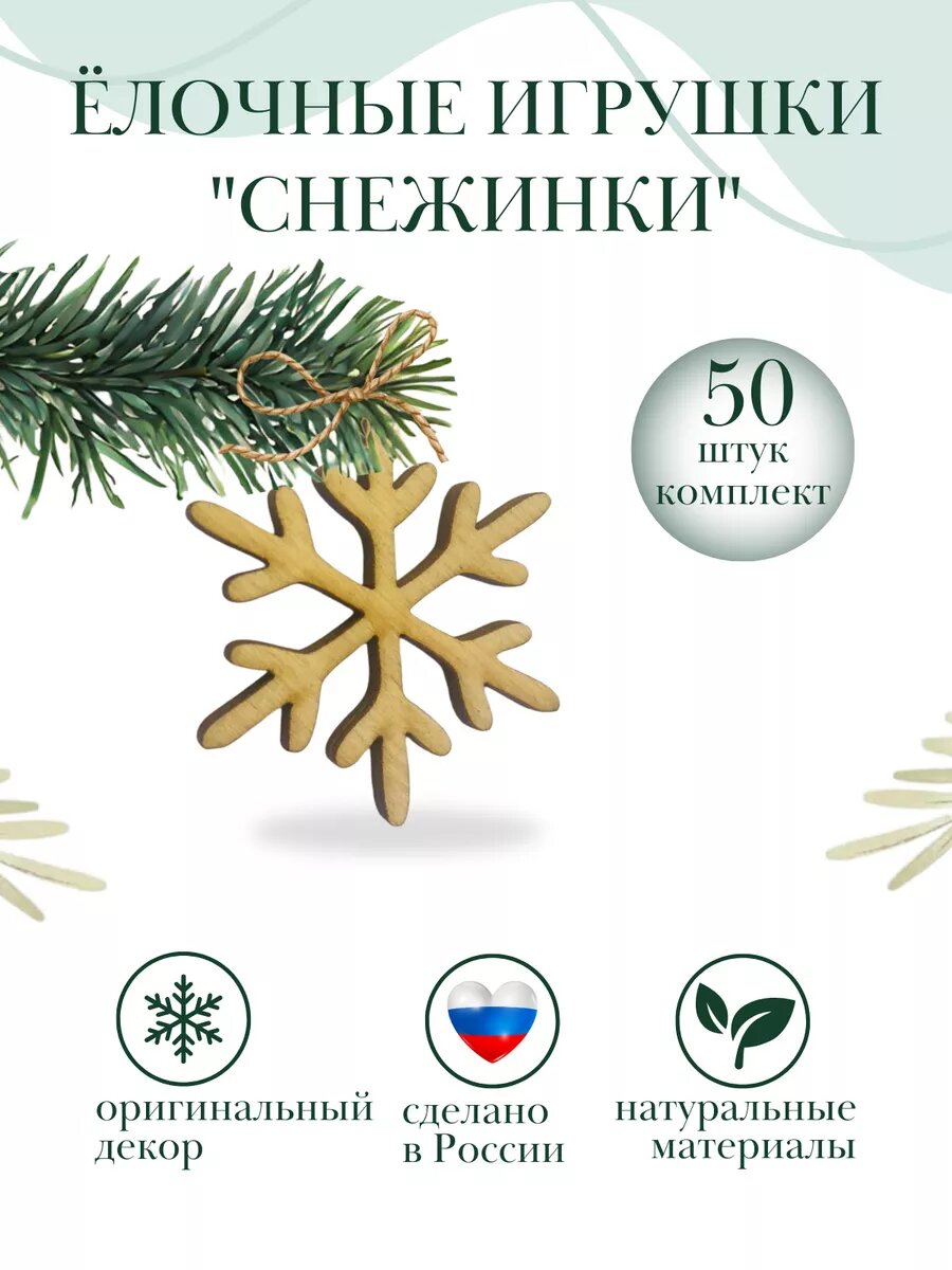 Набор миниатюрных новогодних игрушек для декора