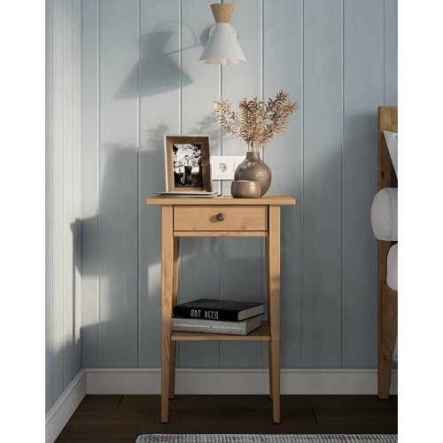 Тумба прикроватная ХемнэсКымор светло-коричневый 46х70см массив сосны 5945₽