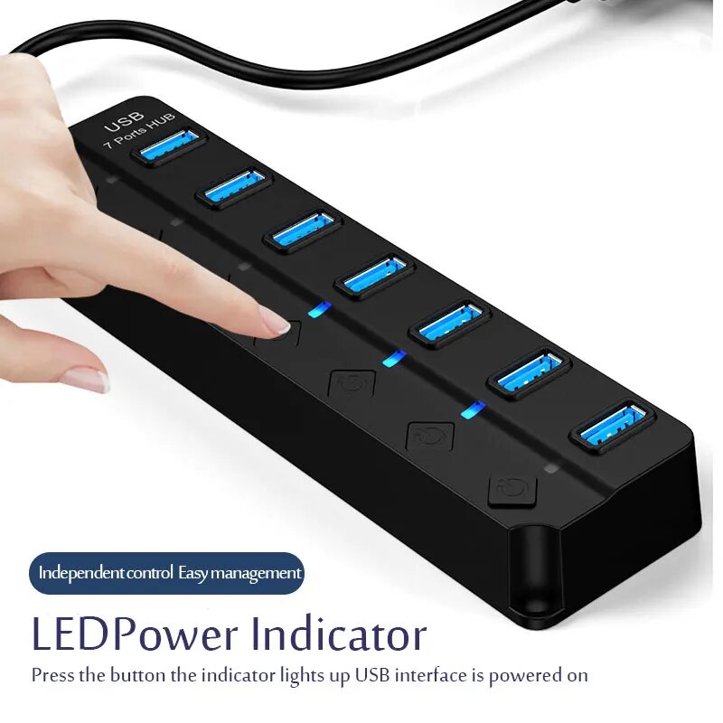 ULOOPKY USB хаб 7 портов — фото 1