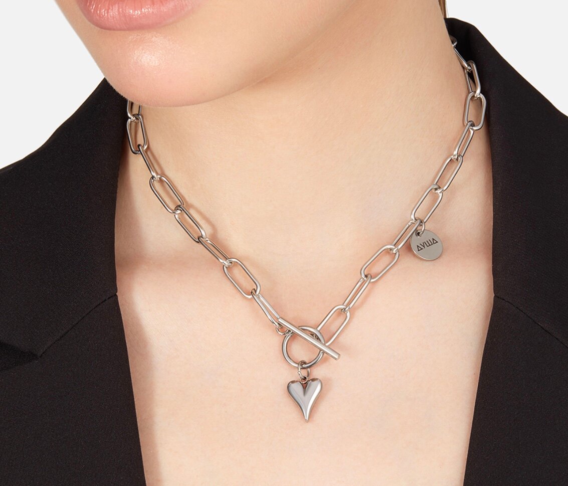 Колье ДУША_BRAND, длина 42 см, серебристый — фото 1